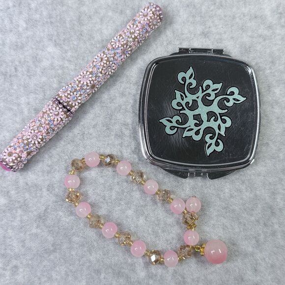 Christmas Stocking Stuffers Girls Tweens 3 Pc Gift Set Mirror Pen Bracelet - Picture 3 of 15